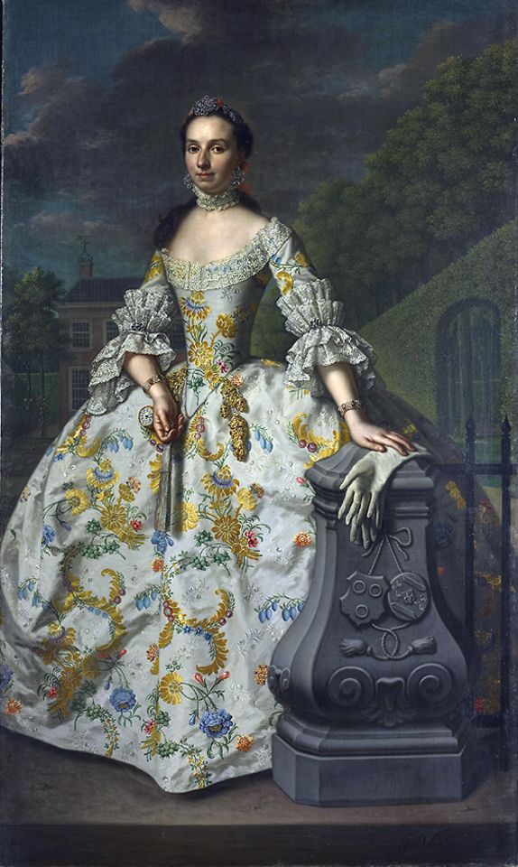 Charlotte Beatrix van Linschoten ca. 1755 by Mattheus Verhoyden Rijksmuseum Amsterdam